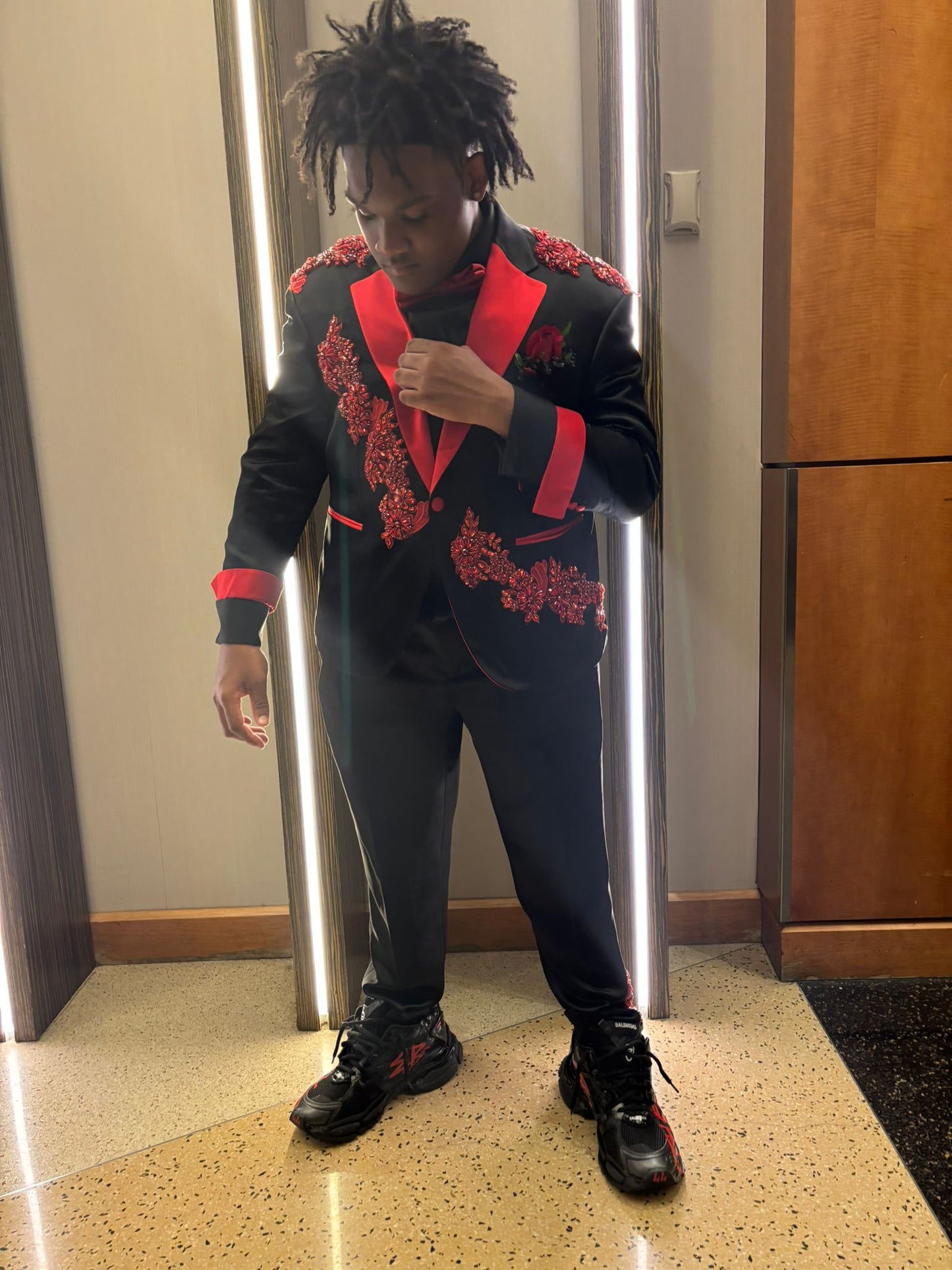Fully custom diamond suit (Red and Black)