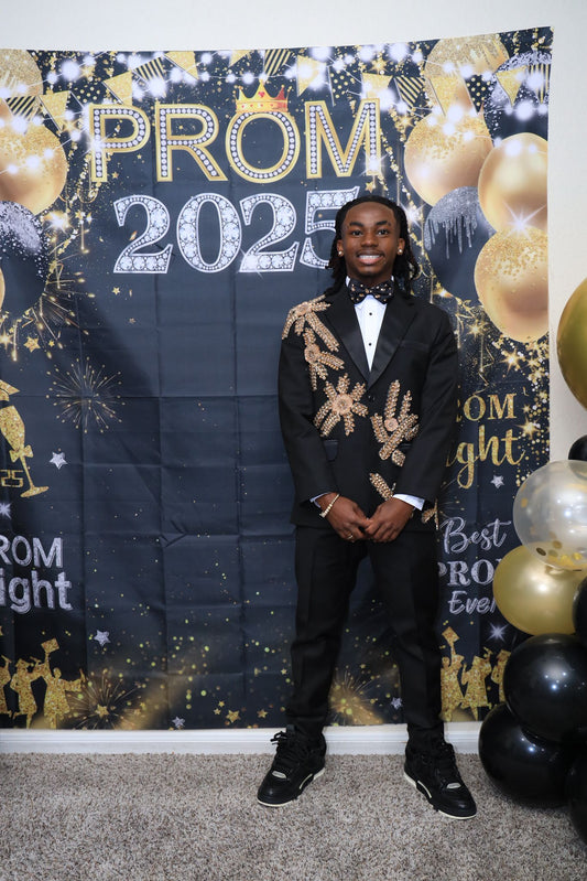 Fully custom diamond black suit