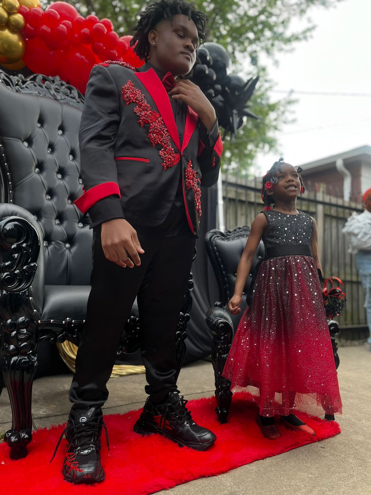 Fully custom diamond suit (Red and Black)