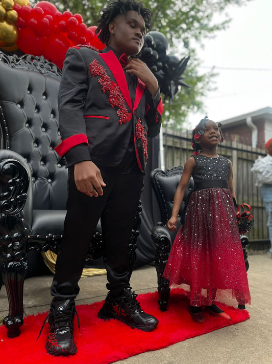 Fully custom diamond suit (Red and Black)