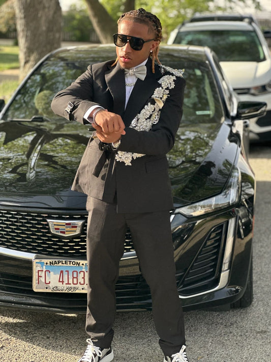 Fully custom black diamond suit