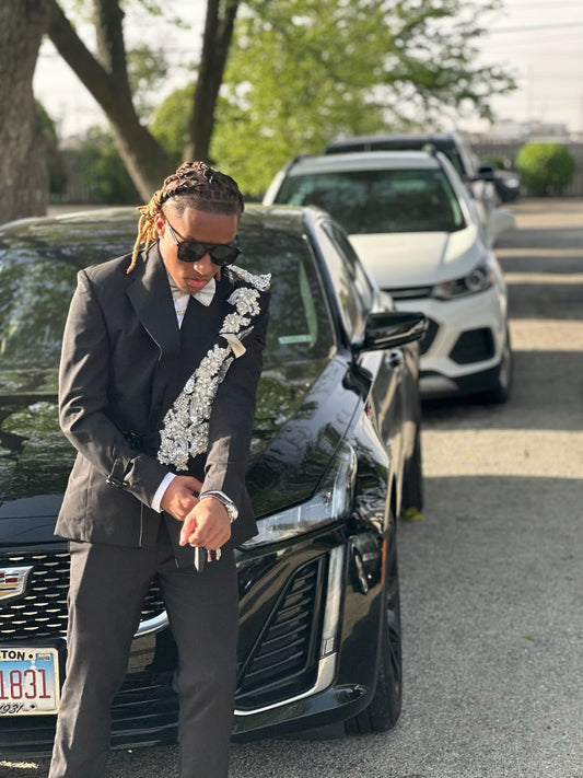 Fully custom black diamond suit